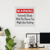 Warnung, dass Sie die rauchenden Vape-Plakate aufg Poster (Heimbüro)
