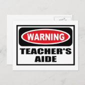 Warnung der AIDE-Postkarte des LEHRER Postkarte (Vorne/Hinten)