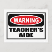 Warnung der AIDE-Postkarte des LEHRER Postkarte (Vorderseite)
