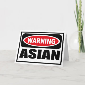 Warnung der ASIAN-Grußkarte Karte