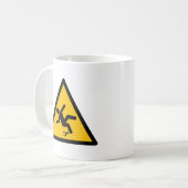 Warnung der Bananenschale Slippery-Tasse Kaffeetasse (Vorderseite Links)