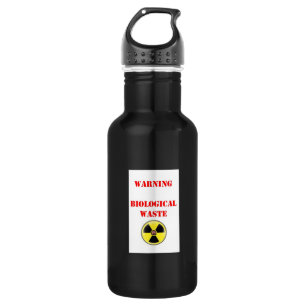 Warnung der biologischen Abfallfreiheit Trinkflasche