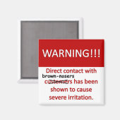 Warnung der braunen Nase Magnet (Vorderseite/Rückseite)
