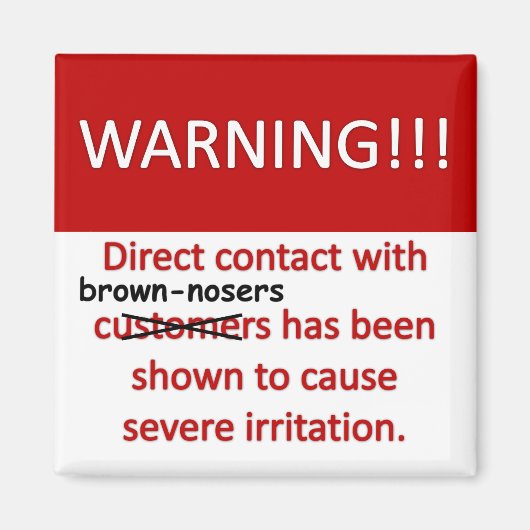 Warnung der braunen Nase Magnet (Vorne)