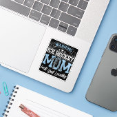 Warnung der Eishockey-Mama Will Yell Louly Cool Mo Aufkleber (Laptop mit iPhone)