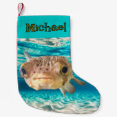 Warnung der Fische: Funny Puffer Fish: Kann unter  Kleiner Weihnachtsstrumpf (Vorderseite)