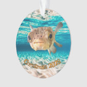 Warnung der Fische: Funny Puffer Fish: Kann unter Ornament (Vorderseite)