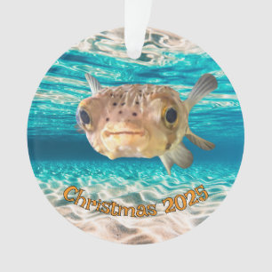 Warnung der Fische: Funny Puffer Fish: Kann unter Ornament