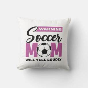 Warnung der Fußball-Mama Will Yell laut Kissen