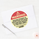 Warnung der H-Bomb Runder Aufkleber (Umschlag)