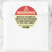 Warnung der H-Bomb Runder Aufkleber (Tasche)