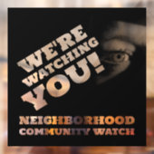 Warnung der Öffentlichkeit, Nachbarschaft Fensteraufkleber (Blatt 2)