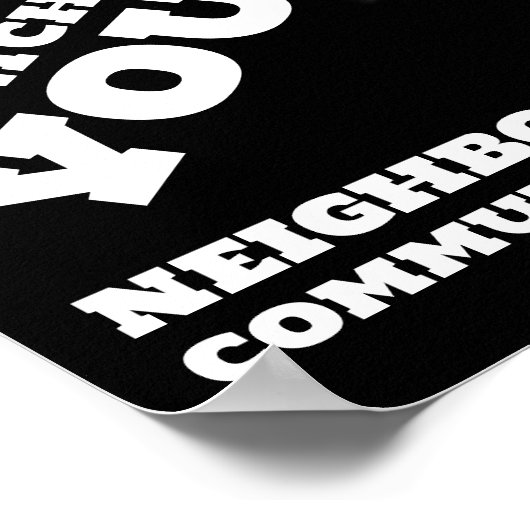 Warnung der Öffentlichkeit, Nachbarschaft Poster (Ecke)