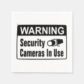 Warnung der Sicherheitskamera bei Verwendung von P Serviette (Vorderseite)