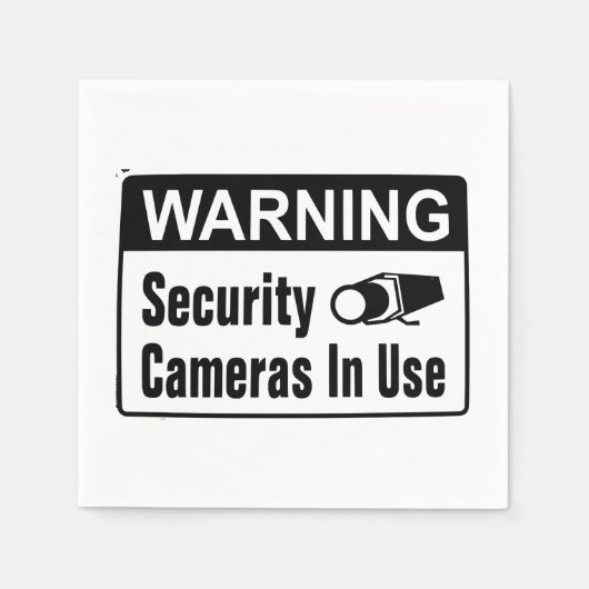 Warnung der Sicherheitskamera bei Verwendung von P Serviette (Vorderseite)