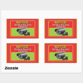 Warnung der Sicherheitskamera Rechteckiger Aufkleber (Blatt)