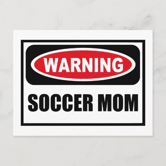 Warnung der SOCCER-MAMA Postkarte (Vorderseite)