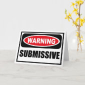 Warnung der SUBMISSIVE Grußkarte Karte (Gelbe Blume)