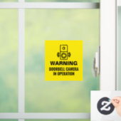 Warnung der Türklinik im Betrieb Fensteraufkleber (Zuhause)