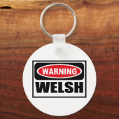 Warnung der WELSH Schlüsselkette Schlüsselanhänger (Vorderseite)