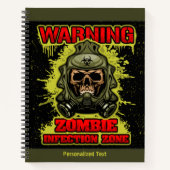 Warnung der Zombie-Infektionszone Notizblock (Vorderseite)