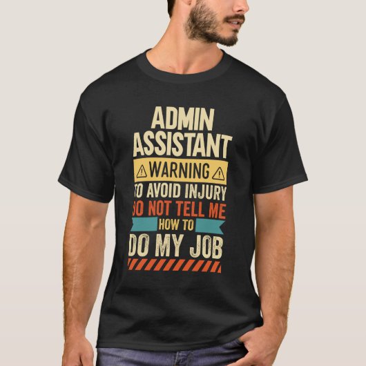 Warnung des Administrators T-Shirt (Vorderseite)