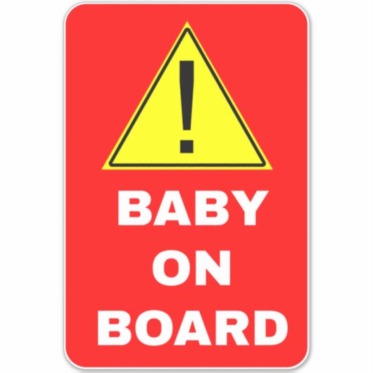 Warnung des Babys an Bord Aufkleber (Vorderseite)