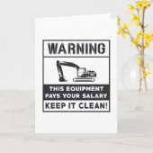 Warnung des Baggerbaus Karte (Gelbe Blume)