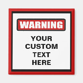 Warnung des benutzerdefinierten Fensters Magnet (Vorne)