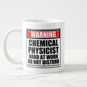 Warnung des Chemiephysikers bei harter Arbeit Jumbo-Tasse