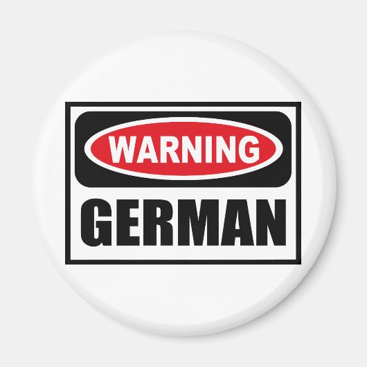 Warnung des DEUTSCHEN Magnets Magnet (Vorne)