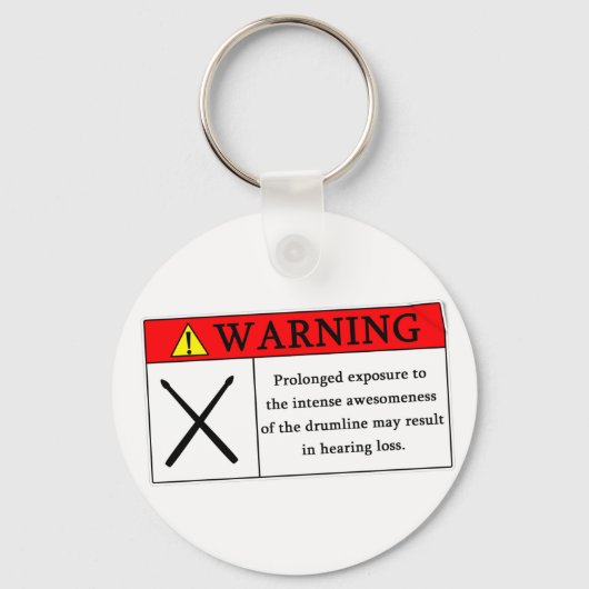 Warnung des Drumline-Schlüsselanhängers Schlüsselanhänger (Vorderseite)