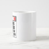 Warnung des Gebäude-Engineers bei harter Arbeit Jumbo-Tasse (Vorderseite)