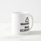 Warnung des Mad Scientist Kaffeetasse (VorderseiteRechts)