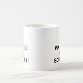 Warnung des Mad Scientist Kaffeetasse (Mittel)