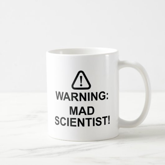 Warnung des Mad Scientist Kaffeetasse (Rechts)