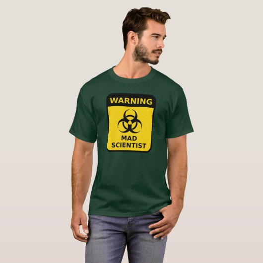 Warnung des Mad Scientist T-Shirt (Vorne ganz)