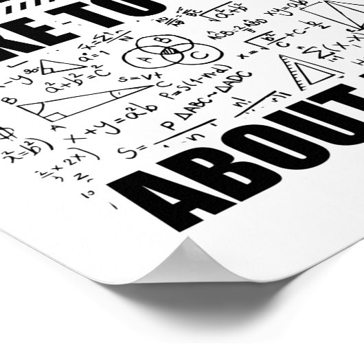 Warnung des Mathematikers | Math Science Gift Poster (Ecke)