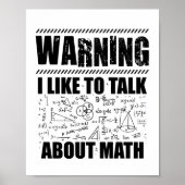 Warnung des Mathematikers | Math Science Gift Poster (Vorne)