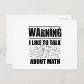 Warnung des Mathematikers | Math Science Gift Postkarte (Vorne/Hinten)
