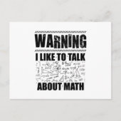 Warnung des Mathematikers | Math Science Gift Postkarte (Vorderseite)