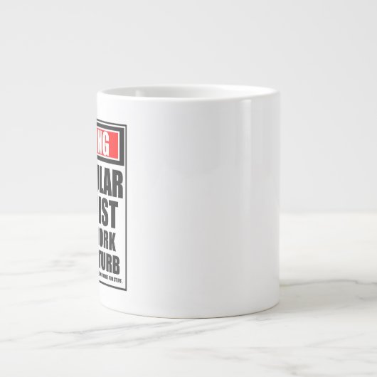 Warnung des molekularen Physikers bei harter Arbei Jumbo-Tasse (Vorderseite)