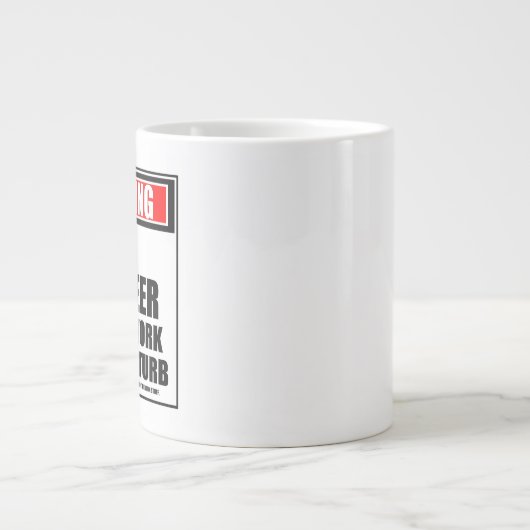 Warnung des Ölingenieurs bei harter Arbeit stört n Jumbo-Tasse (Vorderseite)