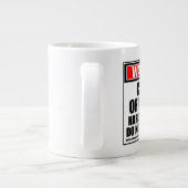 Warnung des Polizeidirektors bei harter Arbeit Jumbo-Tasse (Rückseite)