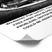 Warnung des Rollers Untersetzer Poster (Ecke)