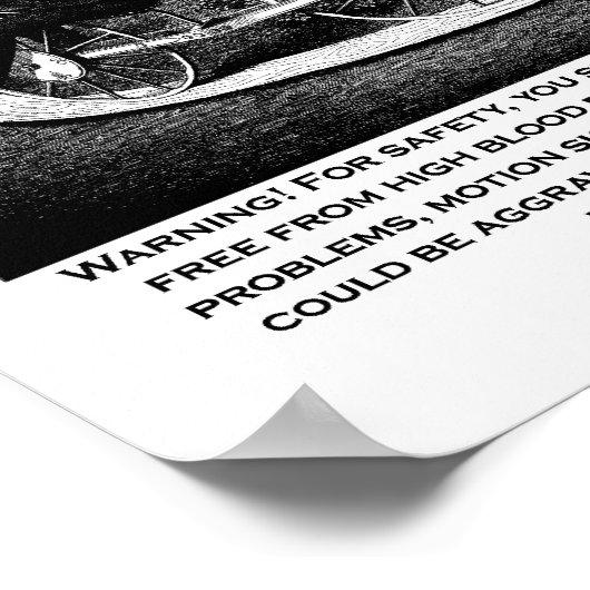 Warnung des Rollers Untersetzer Poster (Ecke)