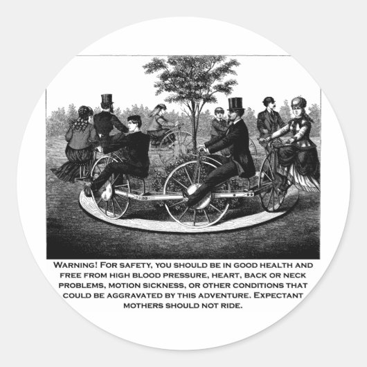 Warnung des Rollers Untersetzer Runder Aufkleber (Vorderseite)