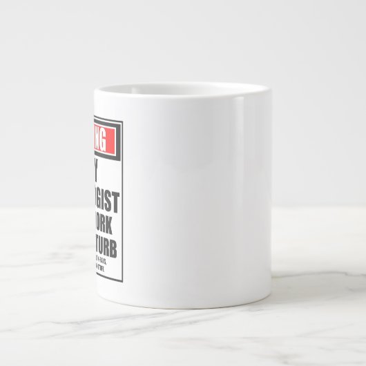 Warnung des Röntgentechnikers bei harter Arbeit Jumbo-Tasse (Vorderseite)