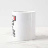 Warnung des Schachspielers bei der Arbeit stört ni Jumbo-Tasse (Vorderseite)