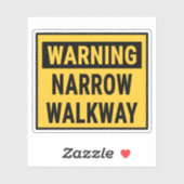Warnung des schmalen Weges Aufkleber (Blatt)